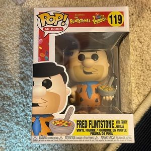Fred Flinstone with fruity pebbles pop